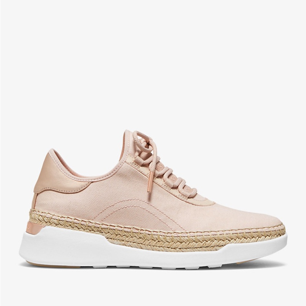 Michael Kors Finch Canvas Lace-Up Sneakers Pink – Size 6 Espadrille Platform